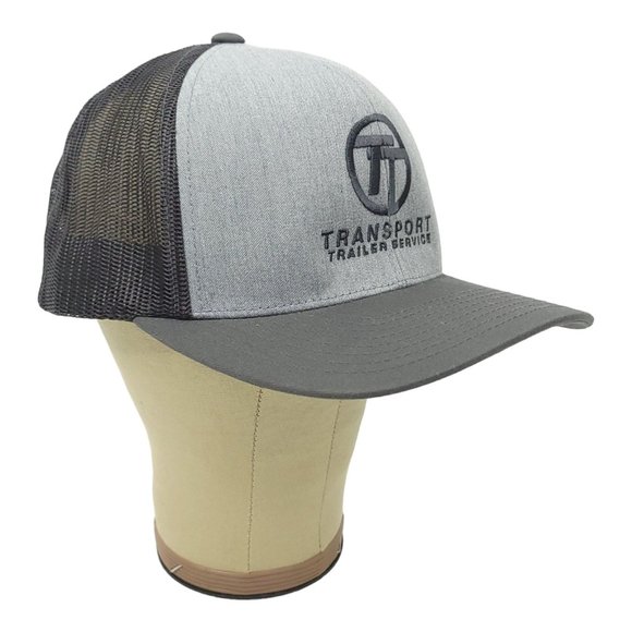 Transport Trailer Service Mesh Snapback Cap Trucker Baseball Hat Pacific Gray - Picture 2 of 12
